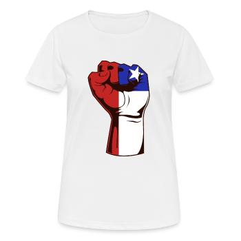 Chili Poing Révolution J’aime Le Chili - T-shirt respirant Femme - blanc - Devant - AI Model Female 172 dark (172cm)