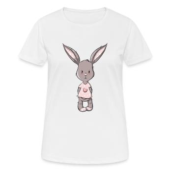 Rosa Lapin - T-shirt respirant Femme - blanc - Devant - AI Model Female 172 dark (172cm)
