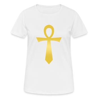 Signes Ankh - Egypte - Ankh - T-shirt respirant Femme - blanc - Devant - AI Model Female 172 dark (172cm)
