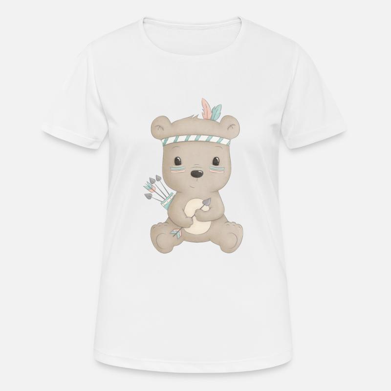 cute bear boho - Women's Breathable T-Shirt - white