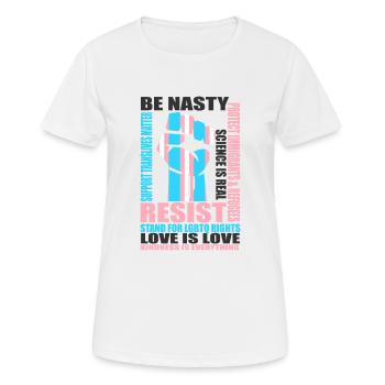 Stand for LGBTQ Rights Pride Month - T-shirt respirant Femme - blanc - Devant - AI Model Female 172 dark (172cm)