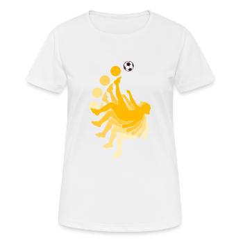 Fall Back Football Footballer Penalty Player - Women's Breathable T-Shirt - white - Front - AI Model Female 172 dark (172cm)