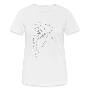 Hundefreund - Frauen T-Shirt atmungsaktiv - Weiß - Vorne - AI Model Female 172 dark (172cm)