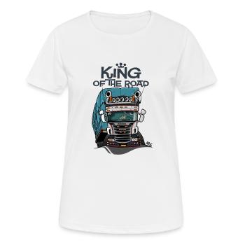 323 König der Straße (für bei Licht) - Frauen T-Shirt atmungsaktiv - Weiß - Vorne - AI Model Female 172 dark (172cm)