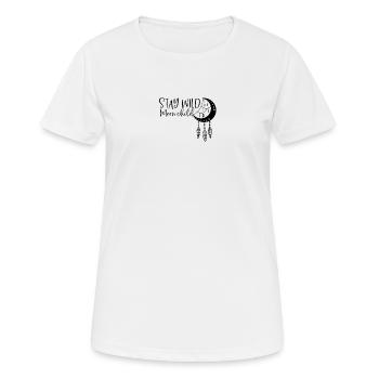 Bohemian Chic Stay Wild Moon Child - Women's Breathable T-Shirt - white - Front - AI Model Female 172 dark (172cm)