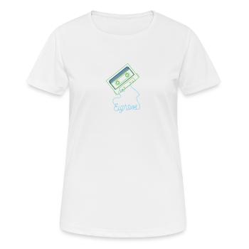 Vintage Casette Tape Eighties 80's 90's - Women's Breathable T-Shirt - white - Front - AI Model Female 172 dark (172cm)