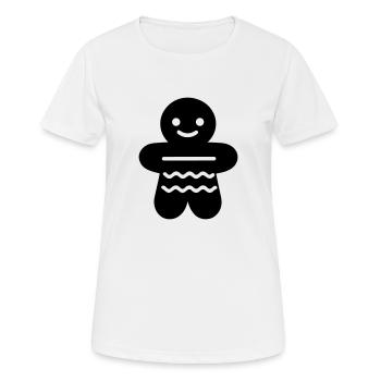 Lebkuchen - Frauen T-Shirt atmungsaktiv - Weiß - Vorne - AI Model Female 172 dark (172cm)