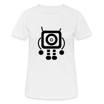 Kleiner Roboter - Frauen T-Shirt atmungsaktiv - Weiß - Vorne - AI Model Female 172 dark (172cm)