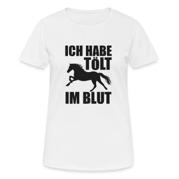 Cheval islandais Cheval islandais Cadeau de cheval islandais - T-shirt respirant Femme - blanc - Devant - AI Model Female 172 dark (172cm)