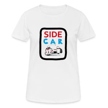 SIDE car racing - T-shirt respirant Femme - blanc - Devant - AI Model Female 172 dark (172cm)