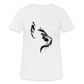 Cat's head 2- cat's face - Women's Breathable T-Shirt - white - Front - AI Model Female 172 dark (172cm)
