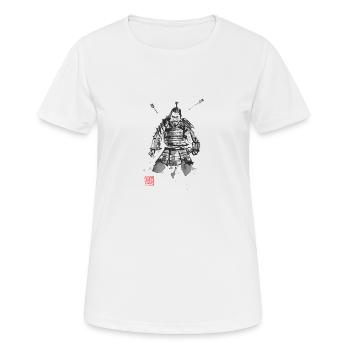 samurai target - T-shirt respirant Femme - blanc - Devant - AI Model Female 172 dark (172cm)