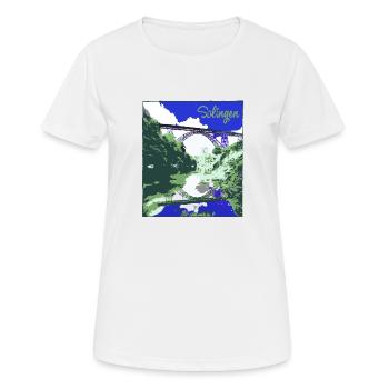 Müngstener Brücke,solingen - Frauen T-Shirt atmungsaktiv - Weiß - Vorne - AI Model Female 172 dark (172cm)