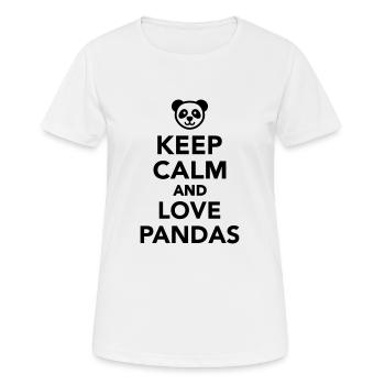 Panda - Frauen T-Shirt atmungsaktiv - Weiß - Vorne - AI Model Female 172 dark (172cm)