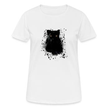 black panther,panther,katze,emo,punk,graffiti - Frauen T-Shirt atmungsaktiv - Weiß - Vorne - AI Model Female 172 dark (172cm)