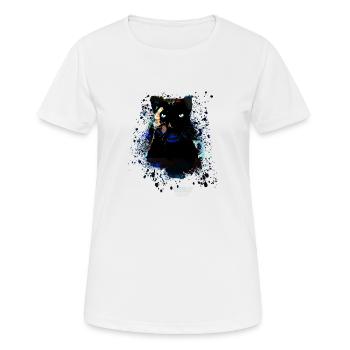 black panther,panther,katze,emo,punk,graffiti - Frauen T-Shirt atmungsaktiv - Weiß - Vorne - AI Model Female 172 dark (172cm)