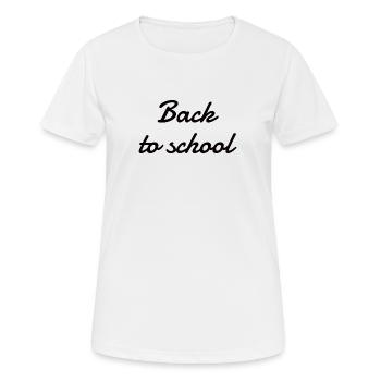 Tenue rentrée des classes - T-shirt respirant Femme - blanc - Devant - AI Model Female 172 dark (172cm)