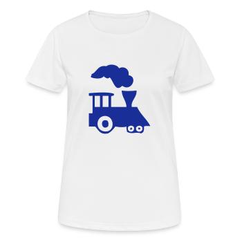 Lokomotive Bath1 - Frauen T-Shirt atmungsaktiv - Weiß - Vorne - AI Model Female 172 dark (172cm)
