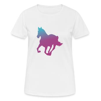 cheval 1 2 - T-shirt respirant Femme - blanc - Devant - AI Model Female 172 dark (172cm)