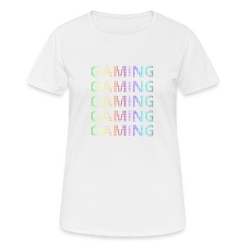 Gaming Gaming Gaming Gaming Gaming - Women's Breathable T-Shirt - white - Front - AI Model Female 172 dark (172cm)
