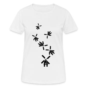 Moulin à vent Ivon Silhouette - T-shirt respirant Femme - blanc - Devant - AI Model Female 172 dark (172cm)