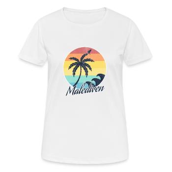 malediven - Frauen T-Shirt atmungsaktiv - Weiß - Vorne - AI Model Female 172 dark (172cm)
