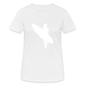 Surfergirl - Frauen T-Shirt atmungsaktiv - Weiß - Vorne - AI Model Female 172 dark (172cm)