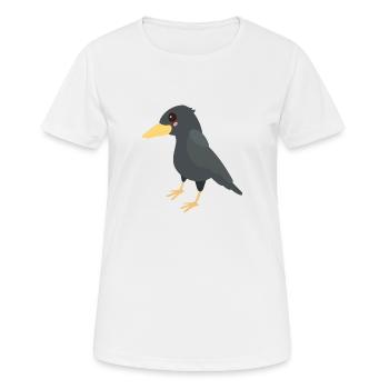 Rabe - Frauen T-Shirt atmungsaktiv - Weiß - Vorne - AI Model Female 172 dark (172cm)