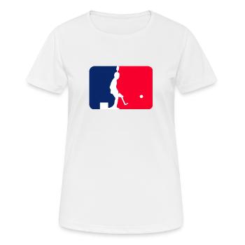 Major League Tipp-Kick - Frauen T-Shirt atmungsaktiv - Weiß - Vorne - AI Model Female 172 dark (172cm)