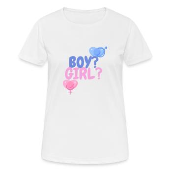 garçon ou fille? - T-shirt respirant Femme - blanc - Devant - AI Model Female 172 dark (172cm)