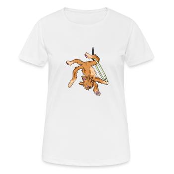Aerial Cat Hoop - Women's Breathable T-Shirt - white - Front - AI Model Female 172 dark (172cm)