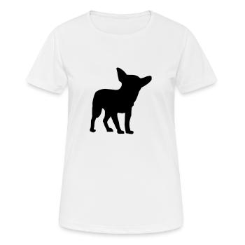 Chihuahua - Frauen T-Shirt atmungsaktiv - Weiß - Vorne - AI Model Female 172 dark (172cm)