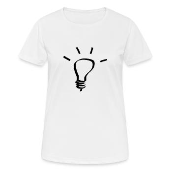 Glühbirne Idee Geschenk - Frauen T-Shirt atmungsaktiv - Weiß - Vorne - AI Model Female 172 dark (172cm)