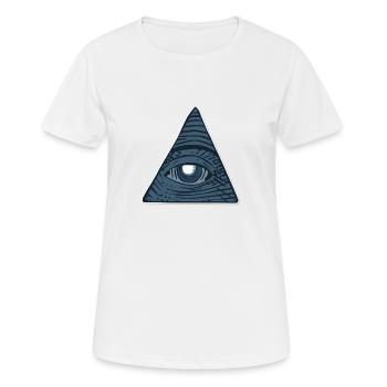 all seeing eye - Women's Breathable T-Shirt - white - Front - AI Model Female 172 dark (172cm)