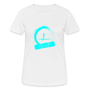 Stand Up Paddle - Frauen T-Shirt atmungsaktiv - Weiß - Vorne - AI Model Female 172 dark (172cm)