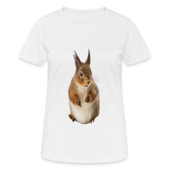 Écureuils - T-shirt respirant Femme - blanc - Devant - AI Model Female 172 dark (172cm)