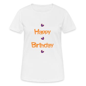 ALLES GUTE ZUM GEBURTSTAG!. ALLES GUTE ZUM GEBURTSTAG!. JAHRESTAG. - Frauen T-Shirt atmungsaktiv - Weiß - Vorne - AI Model Female 172 dark (172cm)