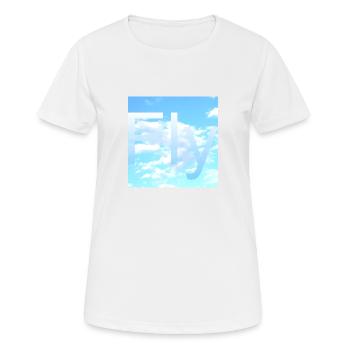 Fly Sky Clouds High Chill Balloon Saint-Valentin - T-shirt respirant Femme - blanc - Devant - AI Model Female 172 dark (172cm)