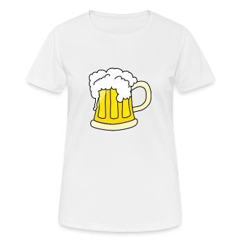 beer - Women's Breathable T-Shirt - white - Front - AI Model Female 172 dark (172cm)