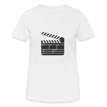 Réalisateur cinéma volet cinéma - T-shirt respirant Femme - blanc - Devant - AI Model Female 172 dark (172cm)