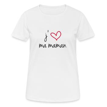 i love my mommy - Frauen T-Shirt atmungsaktiv - Weiß - Vorne - AI Model Female 172 dark (172cm)