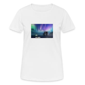SnowRunner: Abenteuer auf dem Eis unter dem Polarlicht - Frauen T-Shirt atmungsaktiv - Weiß - Vorne - AI Model Female 172 dark (172cm)