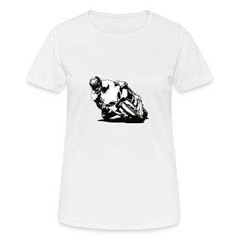 Moto moto - T-shirt respirant Femme - blanc - Devant - AI Model Female 172 dark (172cm)