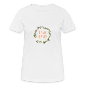 ÉQUIPE DE RODAGE! Couronne, florale, personnalisable - T-shirt respirant Femme - blanc - Devant - AI Model Female 172 dark (172cm)