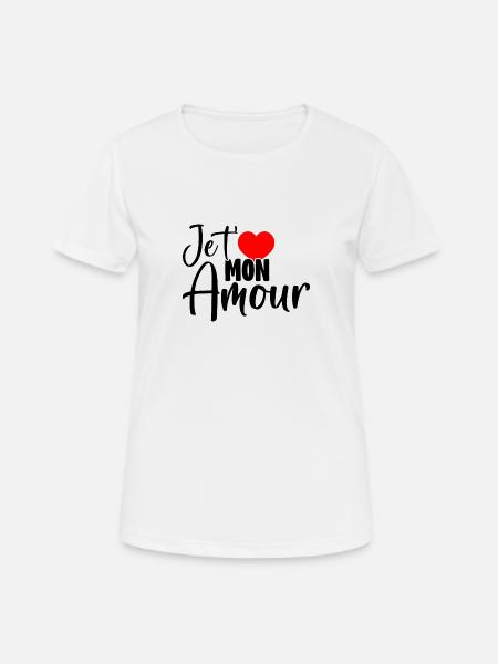 Ich liebe dich mein Liebling - Frauen T-Shirt atmungsaktiv - Weiß