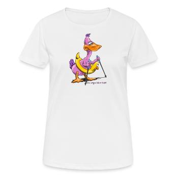 Ente Sport baden walking schwimmen Sommer Badeente - Frauen T-Shirt atmungsaktiv - Weiß - Vorne - AI Model Female 172 dark (172cm)