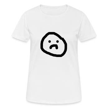 Un visage triste - T-shirt respirant Femme - blanc - Devant - AI Model Female 172 dark (172cm)
