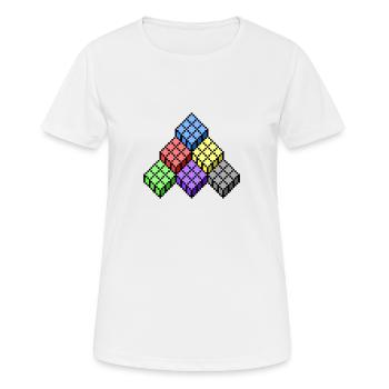 iso - Frauen T-Shirt atmungsaktiv - Weiß - Vorne - AI Model Female 172 dark (172cm)