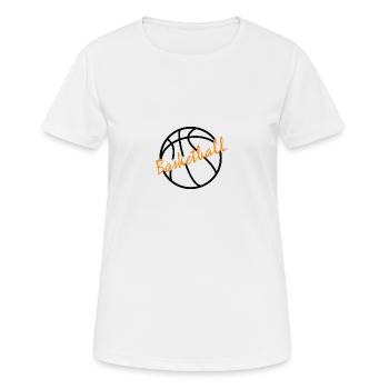 Basketball - Women's Breathable T-Shirt - white - Front - AI Model Female 172 dark (172cm)