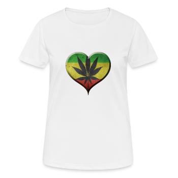 J'AIME LA JAMAÏQUE - JAMAIQUE - T-shirt respirant Femme - blanc - Devant - AI Model Female 172 dark (172cm)